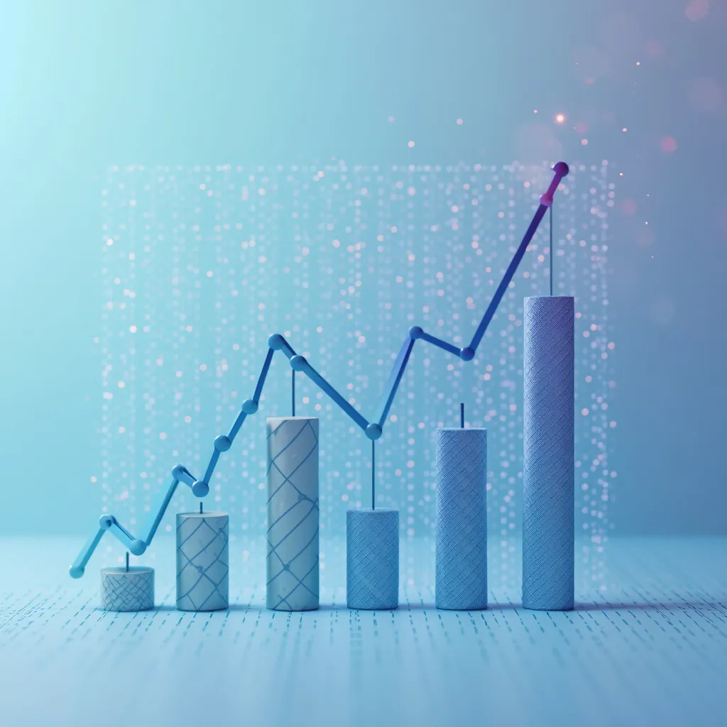 Statistiky a grafy o návycích, datová vizualizace s gradientem
